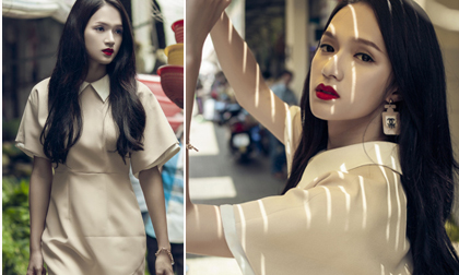 Hương Giang Idol tạo dáng chụp hình giữa chợ cá