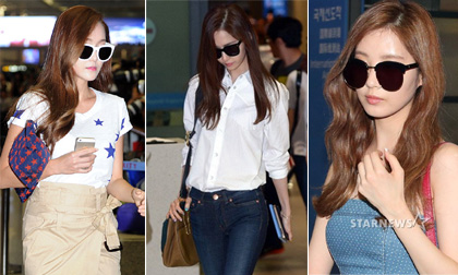 Các cô gái SNSD gây sốt style sân bay đẹp mỹ mãn