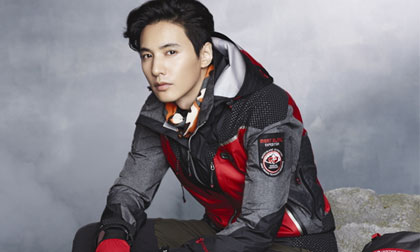 Wonbin 'chất lừ' với thời trang leo núi