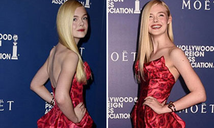 Elle Fanning duyên dáng với váy cúp ngực
