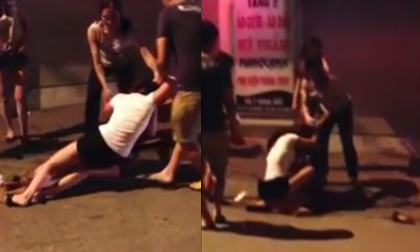 Thiếu nữ đánh ghen gây náo loạn đường phố