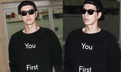 Nam thứ 'Vì sao đưa anh tới' sành điệu với 'cây' đen ở sân bay