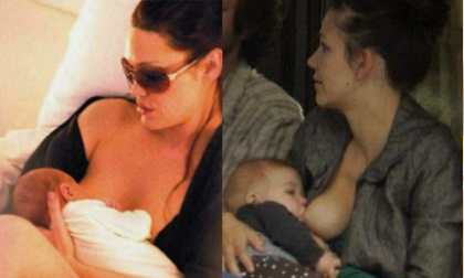 Khoảnh khắc thiên chức làm mẹ 'vô tư lự' của sao