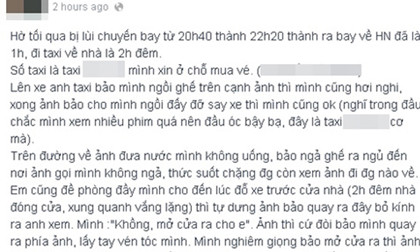 Cô gái Hà Nội vạch trần thói 'yêu râu xanh' của tài xế taxi