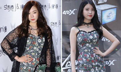 Tiffany 'lại' đụng hàng với váy