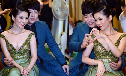 Lệ Quyên và Quang Lê tình tứ trong hậu trường