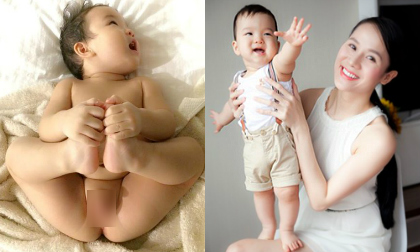 Con trai Thái Hà tạo dáng 'bá đạo' siêu đáng yêu