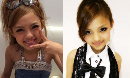 Mẫu nhí 9 tuổi trang điểm lòe loẹt như phụ nữ 32