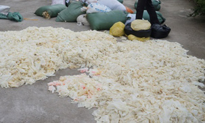 Hà Nội: Phát hiện ‘ổ’ thu gom 8 tạ găng tay y tế đã qua sử dụng