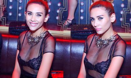 Võ Hoàng Yến áo mỏng đi dự tiệc