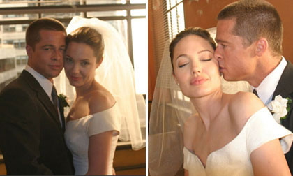 Ảnh cưới trên phim và những khoảnh khắc đáng nhớ của Angelina và Brad