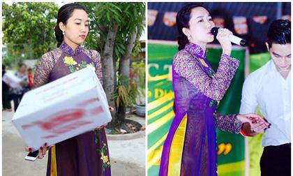 Mỹ Xuân diện áo dài đi từ thiện sau khi ra tù