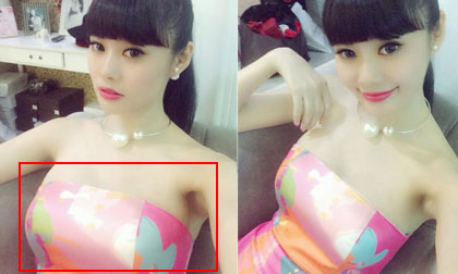 Linh Chi 'o ép' vòng một thẩm mỹ