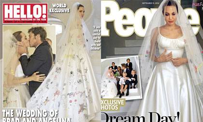 Lộ ảnh cưới hiếm của vợ chồng Angelina Jolie