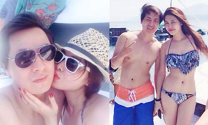 Vợ chồng Đăng Khôi tình tứ như vợ chồng son đi nghỉ trăng mật trên biển