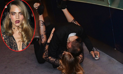 Siêu mẫu bẽ mặt vì ngã 'chổng vó' phản cảm sau khi quá chén