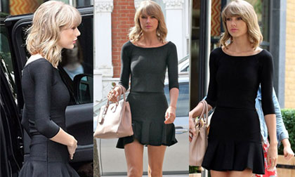 Taylor Swift khoe chân dài miên man với váy ngắn 