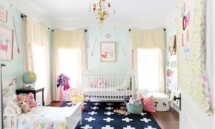 4 cách bố trí giường hợp lý cho hai bé trong một phòng ngủ