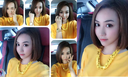 Ngân Khánh xinh như búp bê với kiểu tóc mới