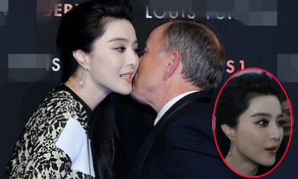 Phạm Băng Băng lộ cằm xấu, để trai Tây hôn thắm thiết