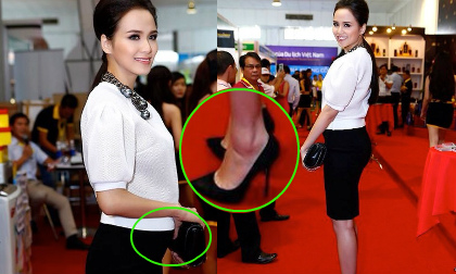 Hoa hậu Diễm Hương mang bầu 6 tháng vẫn đi giày cao chót vót