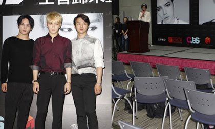 Phóng viên 'lũ lượt' bỏ về trong buổi họp báo của JYJ tại Đài Loan