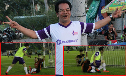 Nghệ sỹ Trần Nhượng lần đầu ra sân, thủ thành Hải Anh khốn đốn