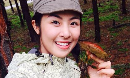 Hoa hậu Ngọc Hân nhí nhảnh đi hái nấm ở Slovakia
