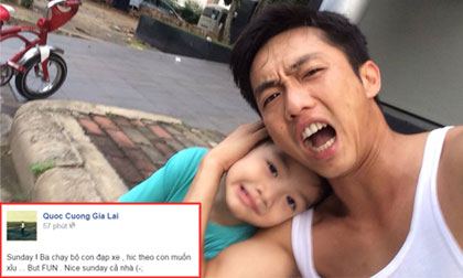 Subeo đạp xe tập thể dục buổi sáng cùng bố