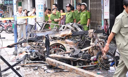 Ảnh hiện trường vụ cháy tiệm cắt tóc 7 người tử vong