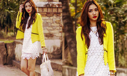 Thời trang thu 'ngọt lịm' của cô gái xinh đẹp châu Á