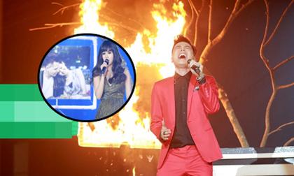 Trịnh Thăng Bình 'chơi trội' đốt khung ảnh trên sân khấu