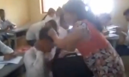 Cô giáo mang thai 'tẩn' học sinh tới tấp