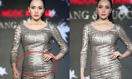 Trang Nhung lộ bụng to bất thường khi làm vedette