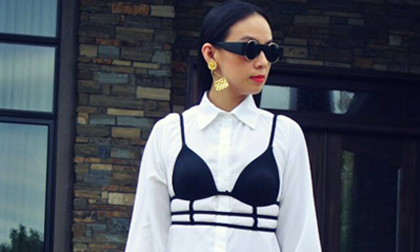 Huyền Ny diện 'đồ lót ngược' gây tranh cãi