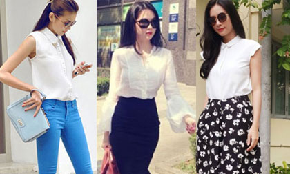 'Học lỏm' cách diện sơ mi trắng tinh tế như mỹ nhân Việt