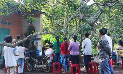 Hàng trăm người xếp hàng chờ "thánh" 9 tuổi sờ vào đầu