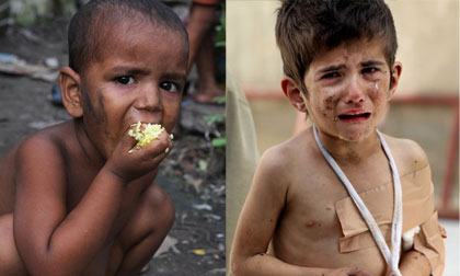 Những hình ảnh đói khổ của trẻ em gây chấn động nhất năm 2013