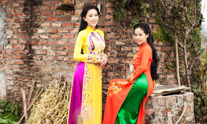 Diễn viên Hạ My đẹp cuốn hút với tà áo dài xuân