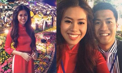 Em chồng Hà Tăng khoe ảnh mặc áo dài duyên dáng