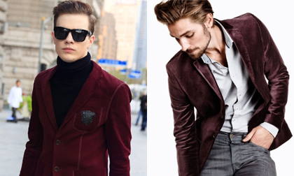 Quý ông, hãy chọn đồ nhung ấn tượng cho bữa tiệc tất niên!