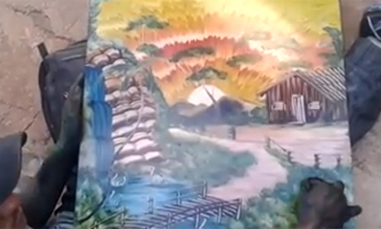 Ấn tượng vẽ tranh tuyệt đẹp bằng tay không 