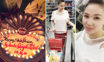 Quỳnh Thư xinh tươi tự đi chợ nấu ăn mừng sinh nhật