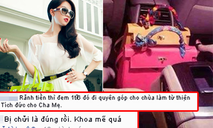 Ngọc Trinh lại bị khuyên 'đi làm từ thiện' vì khoe túi hàng hiệu