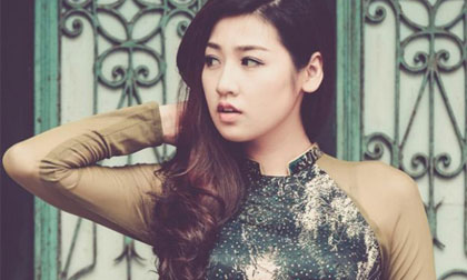 Ngắm Tú Anh mặc áo dài duyên dáng ngày thu