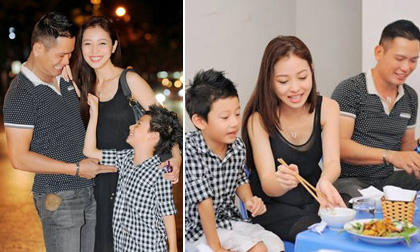 Jennifer Phạm hạnh phúc đi chơi với ông xã và con trai