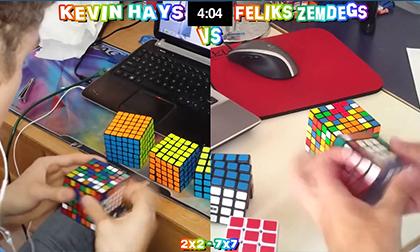 Hoa mắt với màn đọ tài rubik