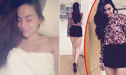 Fan sốt vì ảnh Hà Hồ hờ hững vòng một với khăn tắm