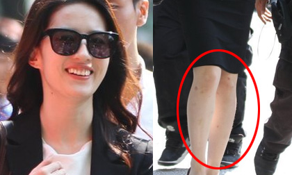 Lưu Diệc Phi cười xấu và lộ đôi chân 'hoa gấm'