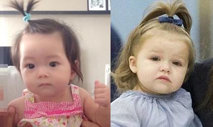 Con gái Đoan Trang tóc buộc chỏm đáng yêu như Harper